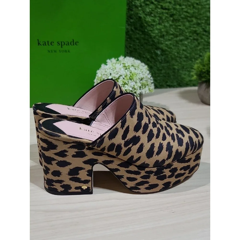 Kate Spade New York Amelia Clogs / Modern Leopard US 6 B NEW
